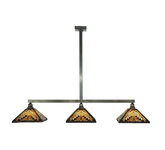 Mission 3 Light 14" Wide Linear Pendant