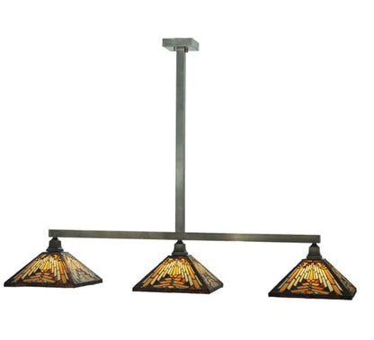 Mission 3 Light 14" Wide Linear Pendant