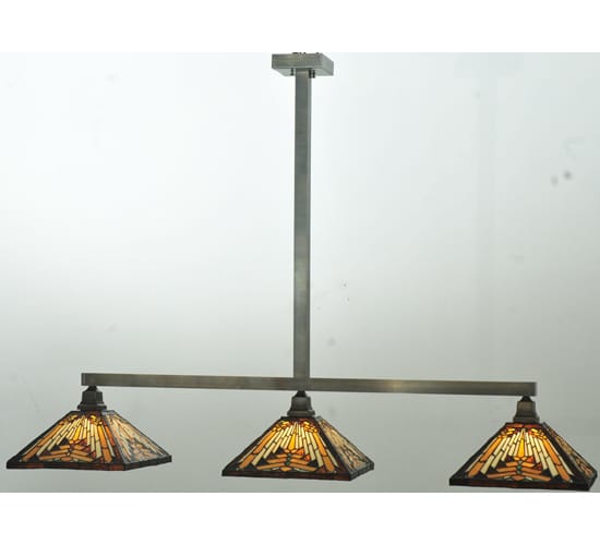 Mission 3 Light 14" Wide Linear Pendant