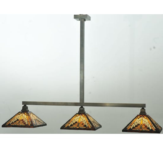 Mission 3 Light 14" Wide Linear Pendant