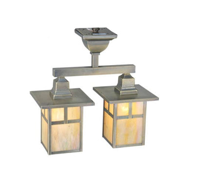 Hyde Park T Mission 2 Light 16" Wide Semi-Flush Linear Ceiling Fixture