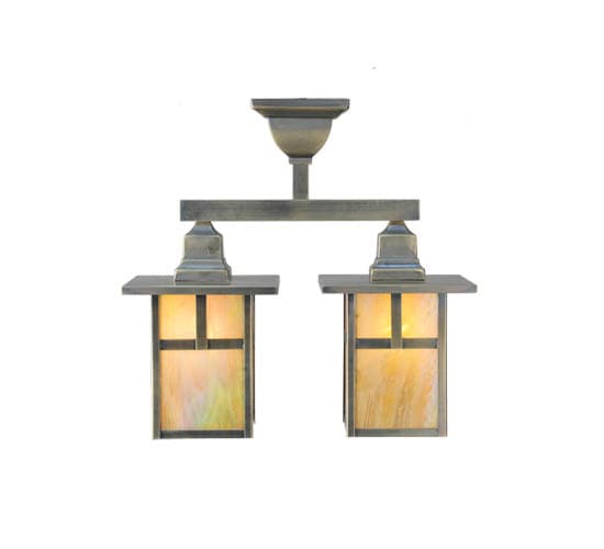 Hyde Park T Mission 2 Light 16" Wide Semi-Flush Linear Ceiling Fixture