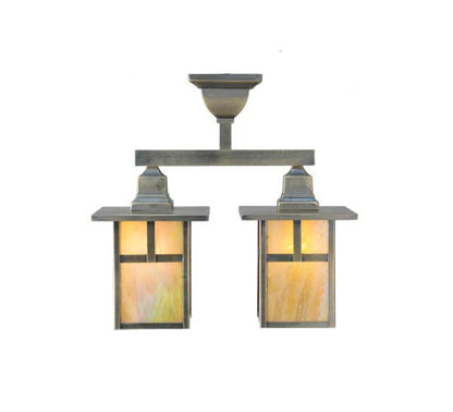 Hyde Park T Mission 2 Light 16" Wide Semi-Flush Linear Ceiling Fixture