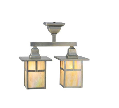 Hyde Park T Mission 2 Light 16" Wide Semi-Flush Linear Ceiling Fixture