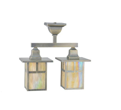 Hyde Park T Mission 2 Light 16" Wide Semi-Flush Linear Ceiling Fixture
