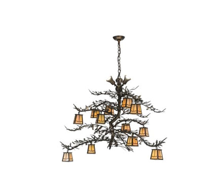 Pine Branch Valley View 15 Light 52" Wide Chandelier