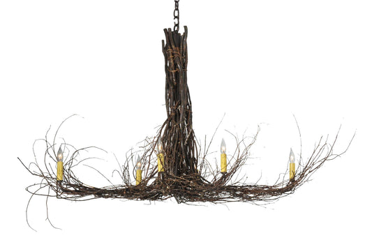 48" L Twigs 6 Light Chandelier