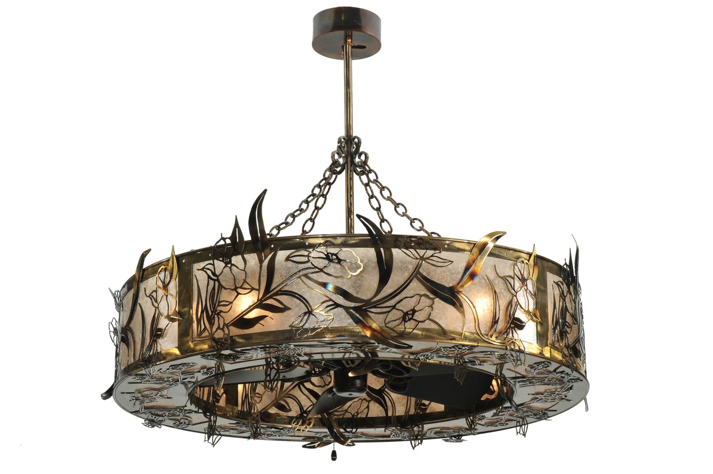 45" W Lady Slipper Chandel-Air Pendant / Fan Combo