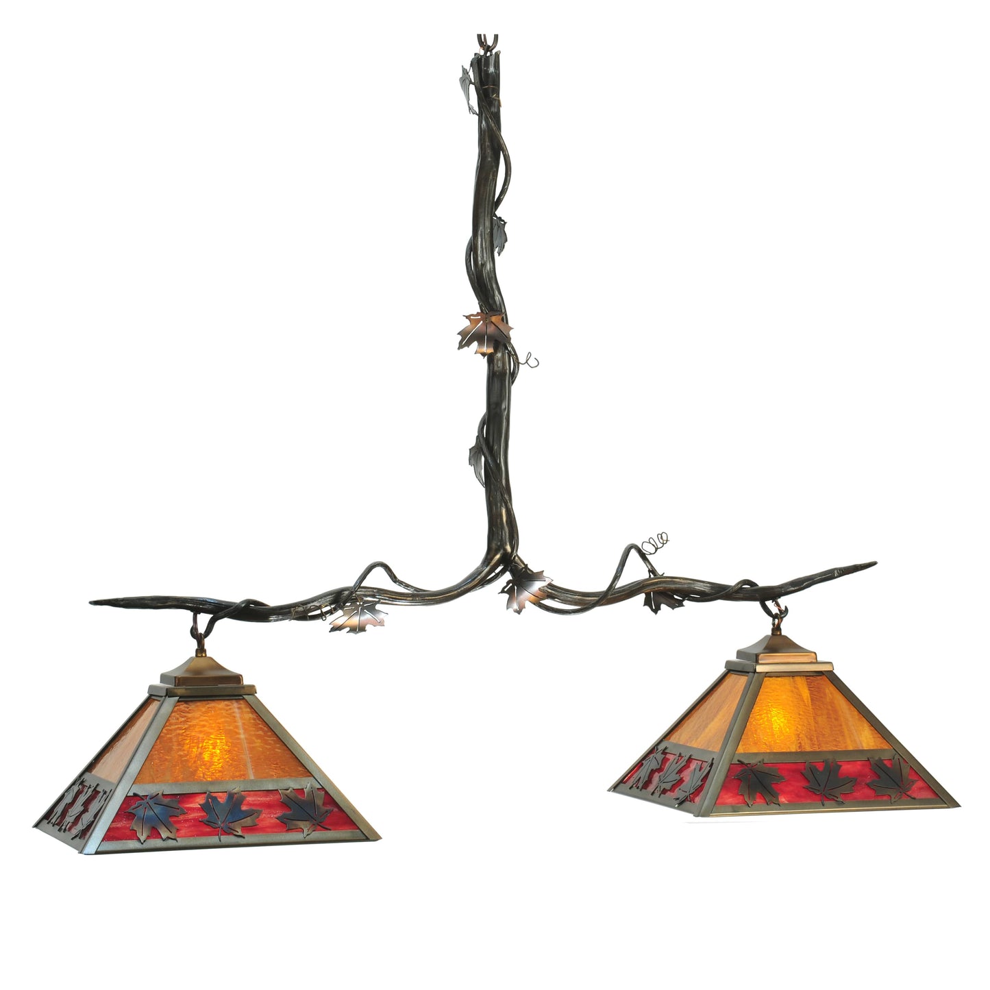 42" L Maple Leaf 2 Light Island Chandelier
