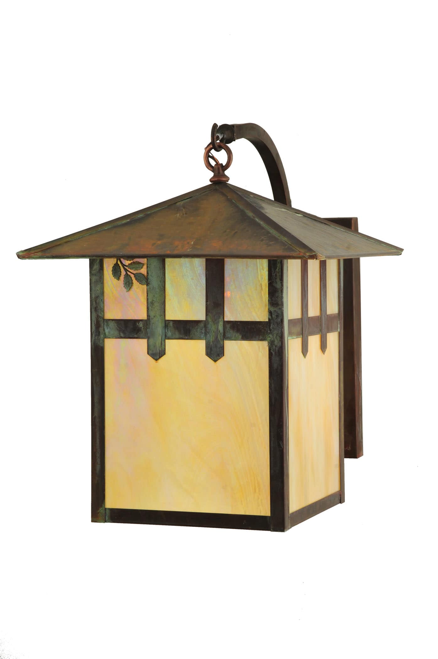 16" W Seneca Double Cross Mission with Branch Curved Arm Wall Sconce