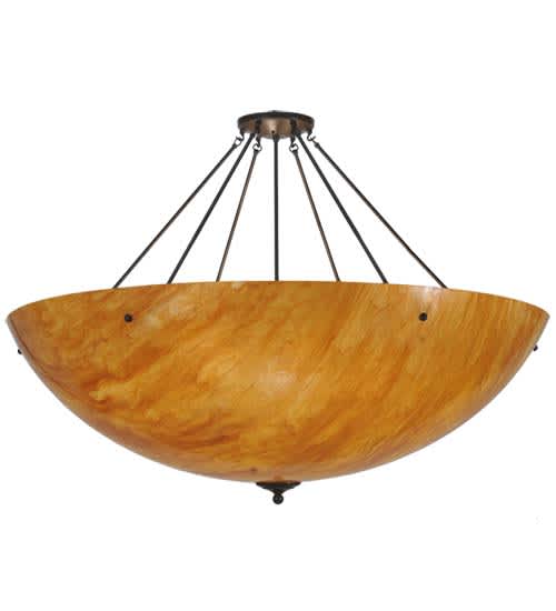 Madison 8 Light 36" Wide Semi-Flush Bowl Ceiling Fixture - Timeless Bronze Finish