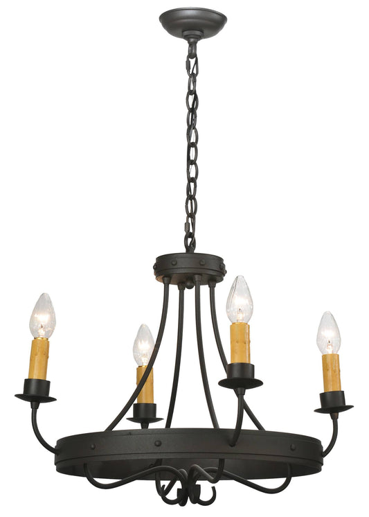 25" W Franciscan 4 Light Chandelier