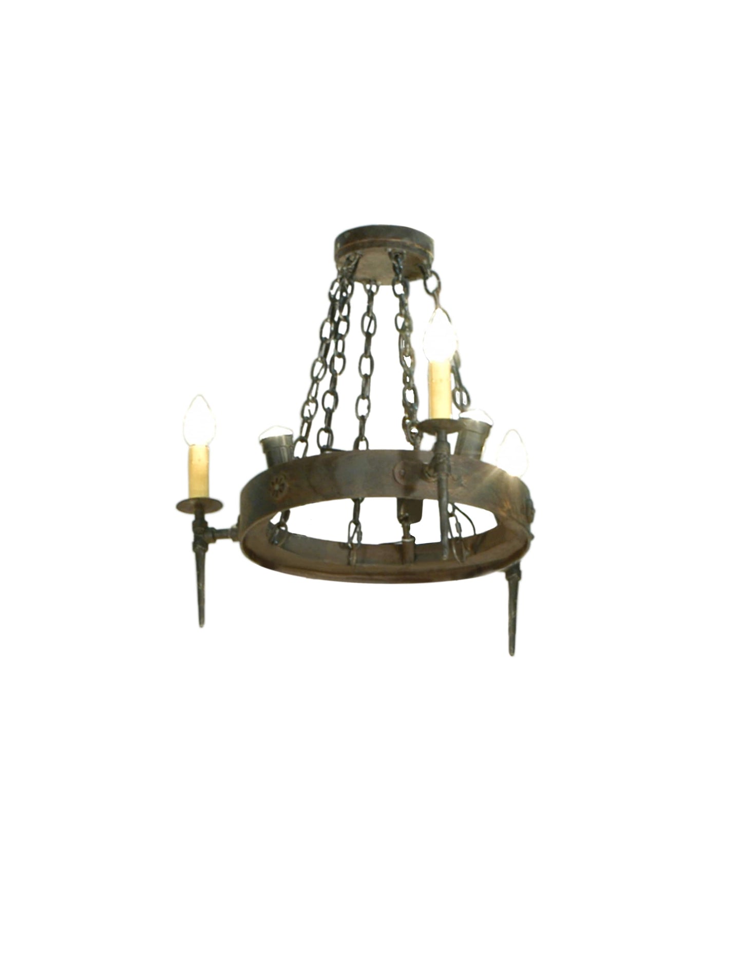 27" W Warwick 6 Light with Uplight Chandelier
