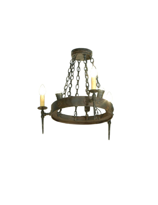 27" W Warwick 6 Light with Uplight Chandelier