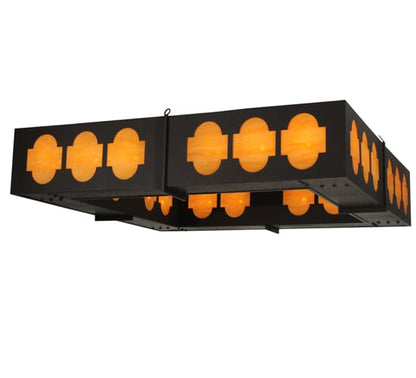 Diablos 24 Light 85" Wide Semi-Flush Square Ceiling Fixture