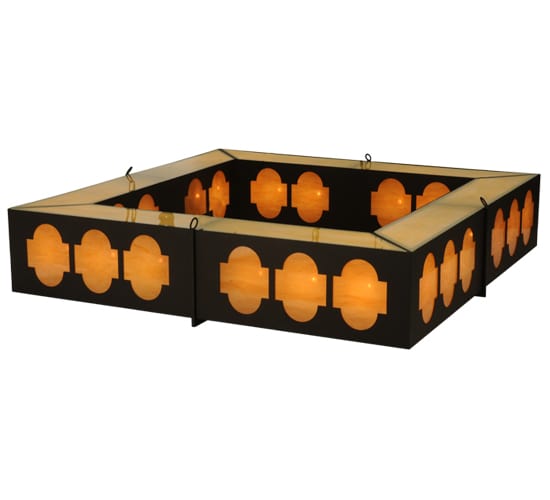 Diablos 24 Light 85" Wide Semi-Flush Square Ceiling Fixture