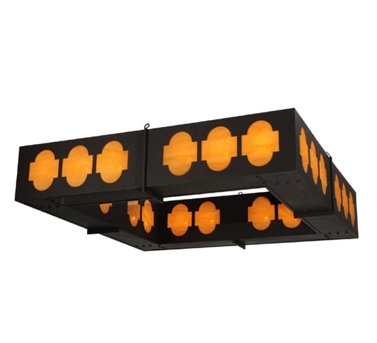 Diablos 24 Light 85" Wide Semi-Flush Square Ceiling Fixture