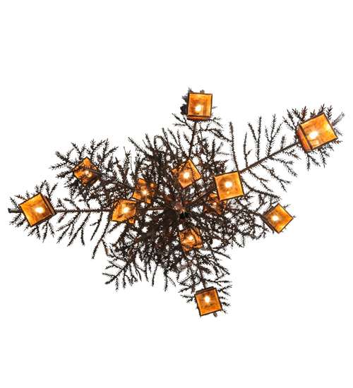 Pine Branch Valley View 12 Light 48" Wide Chandelier - Cafe-Noir Finish
