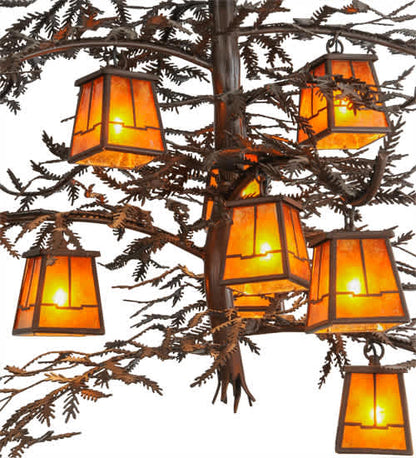 Pine Branch Valley View 12 Light 48" Wide Chandelier - Cafe-Noir Finish