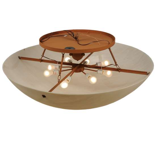 Artesia 8 Light 48" Wide Semi-Flush Bowl Ceiling Fixture - Earth Finish