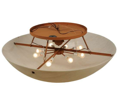 Artesia 8 Light 48" Wide Semi-Flush Bowl Ceiling Fixture - Earth Finish