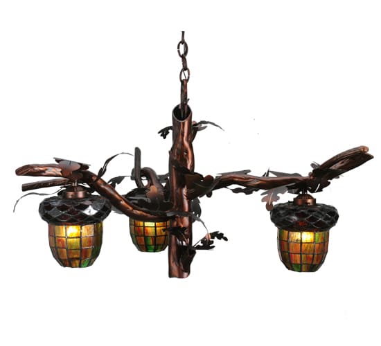 Acorn Branch 3 Light 40" Wide Chandelier
