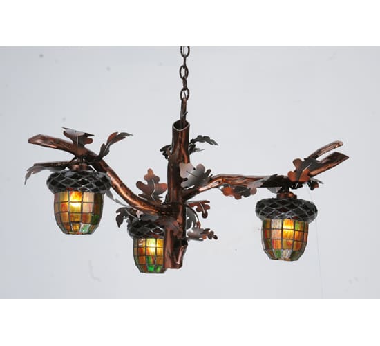 Acorn Branch 3 Light 40" Wide Chandelier