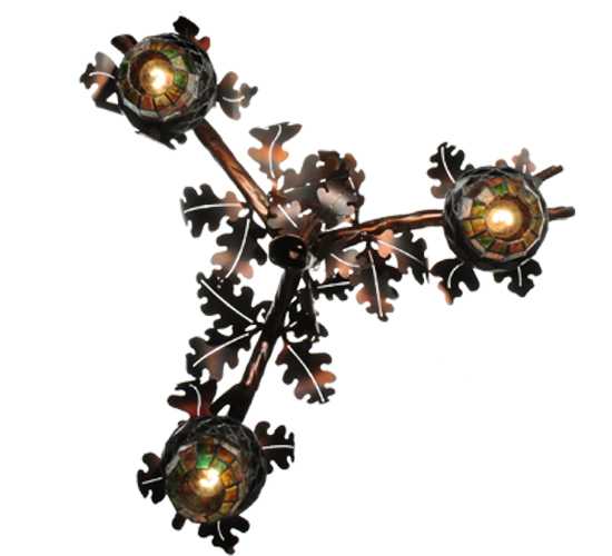 Acorn Branch 3 Light 40" Wide Chandelier