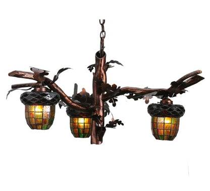 Acorn Branch 3 Light 40" Wide Chandelier