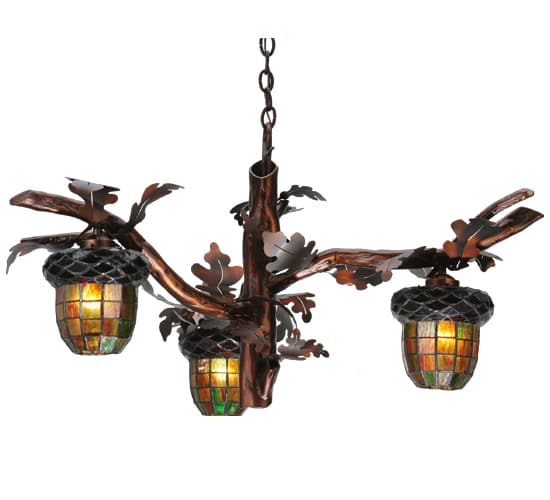 Acorn Branch 3 Light 40" Wide Chandelier