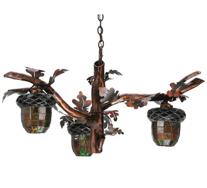 Acorn Branch 3 Light 40" Wide Chandelier