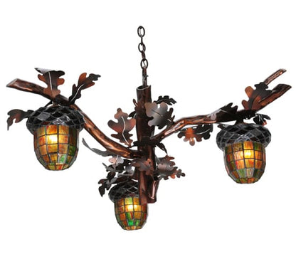 Acorn Branch 3 Light 40" Wide Chandelier