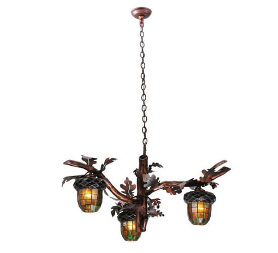 Acorn Branch 3 Light 40" Wide Chandelier