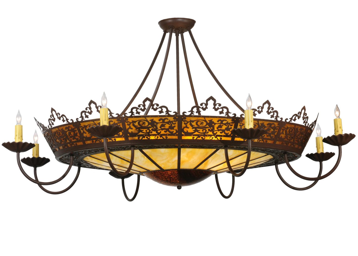 47" W Stanley 8 Arm Semi-Flushmount Ceiling Fixture