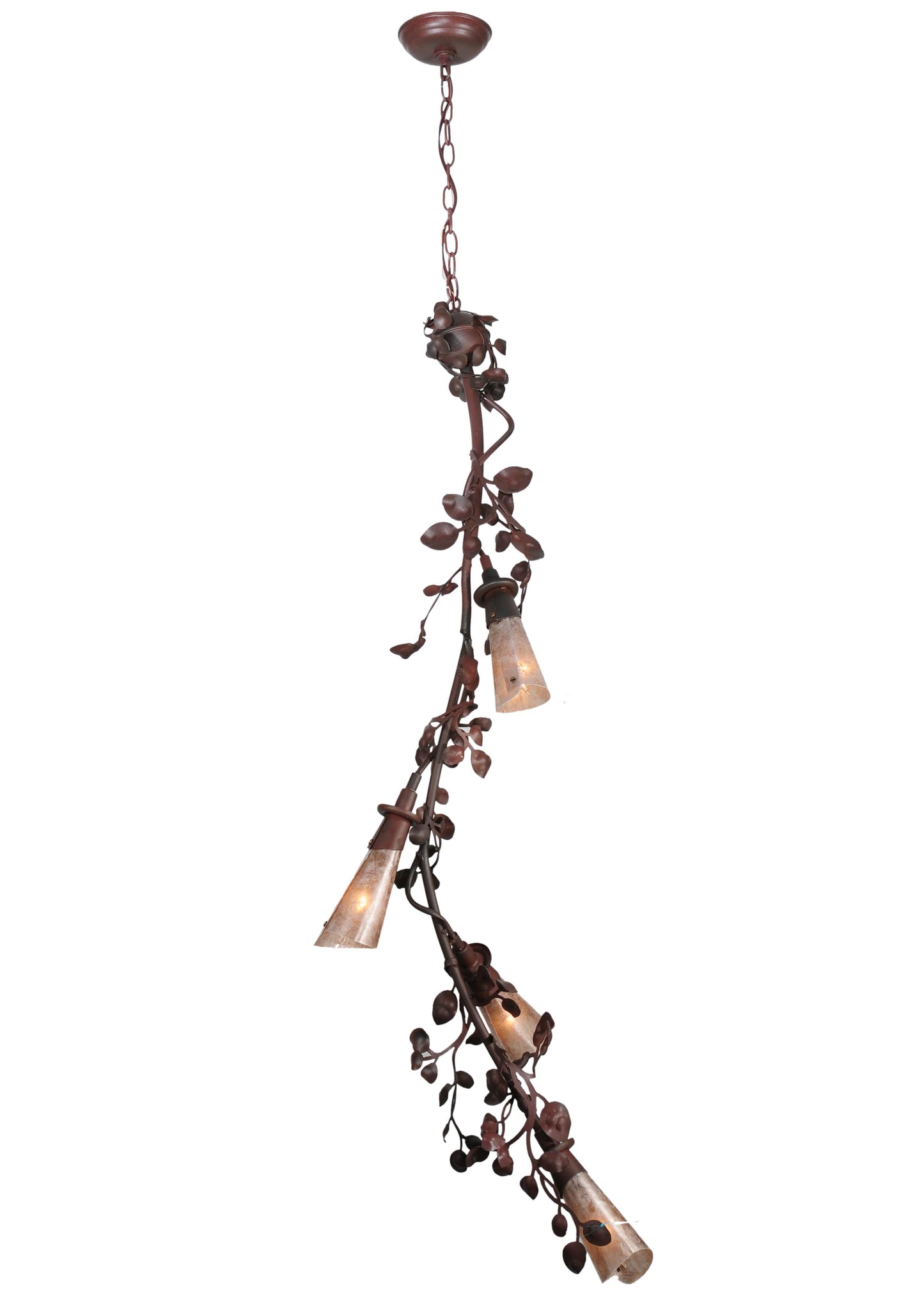 16" W Vinca Vine 4 Light Chandelier