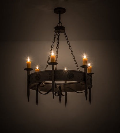 Calandra 6 Light 36" Wide Taper Candle Style Chandelier