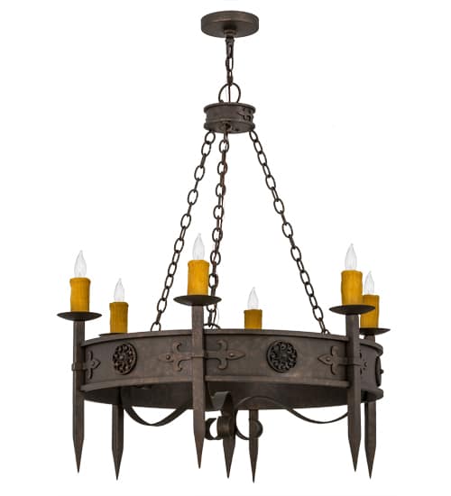 Calandra 6 Light 36" Wide Taper Candle Style Chandelier