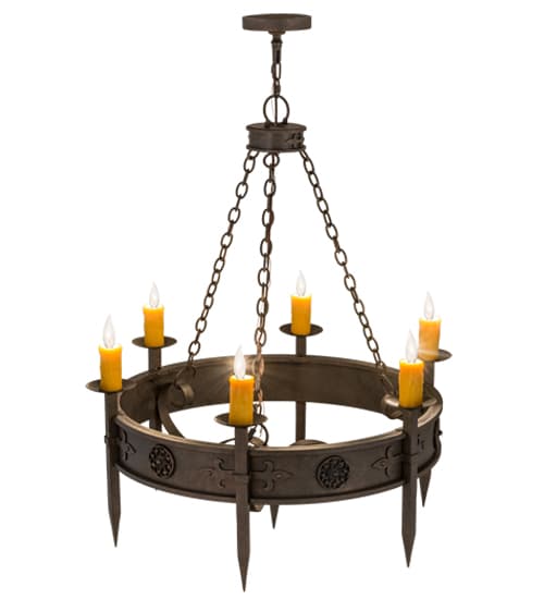 Calandra 6 Light 36" Wide Taper Candle Style Chandelier