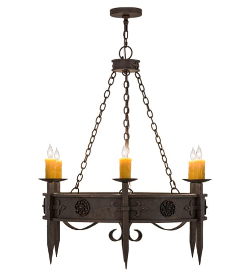 Calandra 6 Light 36" Wide Taper Candle Style Chandelier