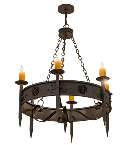Calandra 6 Light 36" Wide Taper Candle Style Chandelier