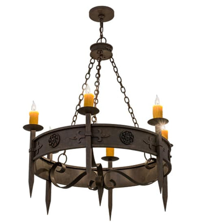 Calandra 6 Light 36" Wide Taper Candle Style Chandelier
