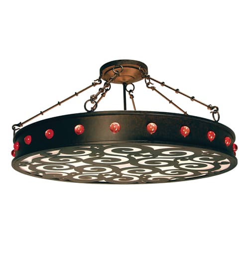 Jules 16 Light 42" Wide Semi-Flush Drum Ceiling Fixture