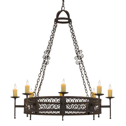 Toscano 8 Light 48" Wide Taper Candle Style Chandelier