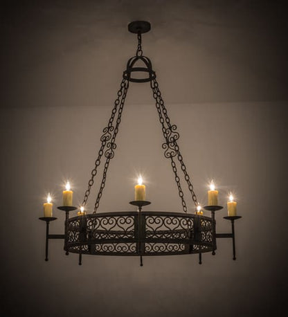 Toscano 8 Light 48" Wide Taper Candle Style Chandelier