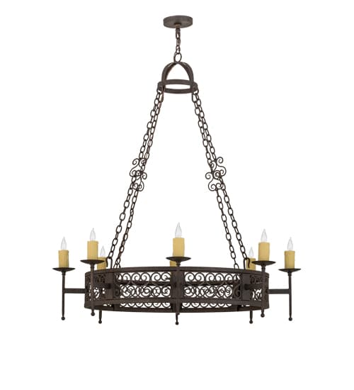 Toscano 8 Light 48" Wide Taper Candle Style Chandelier