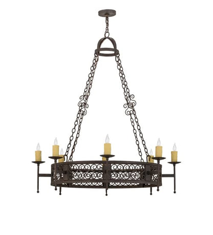 Toscano 8 Light 48" Wide Taper Candle Style Chandelier