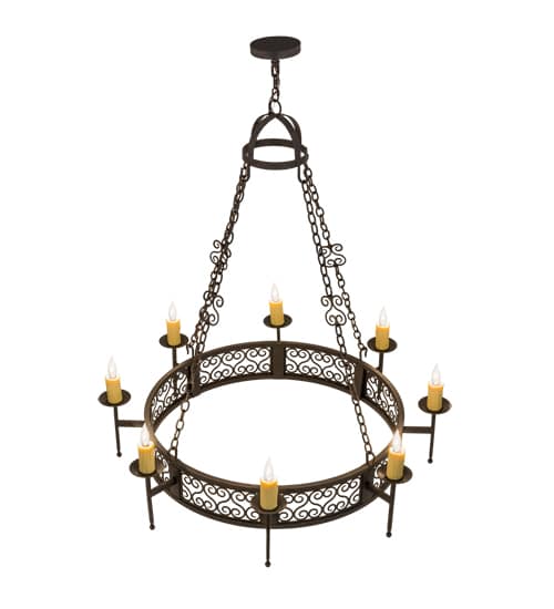 Toscano 8 Light 48" Wide Taper Candle Style Chandelier