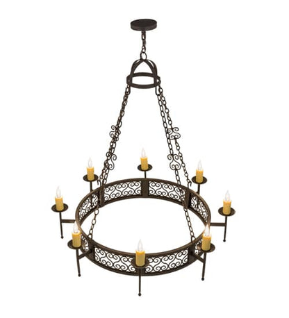 Toscano 8 Light 48" Wide Taper Candle Style Chandelier