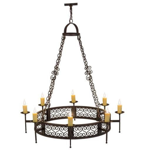 Toscano 8 Light 48" Wide Taper Candle Style Chandelier