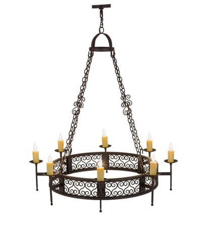 Toscano 8 Light 48" Wide Taper Candle Style Chandelier